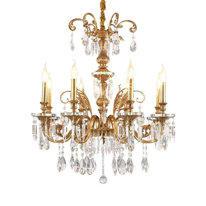 French Style Crystal Chandelier. - A 6lights D63 H72cm