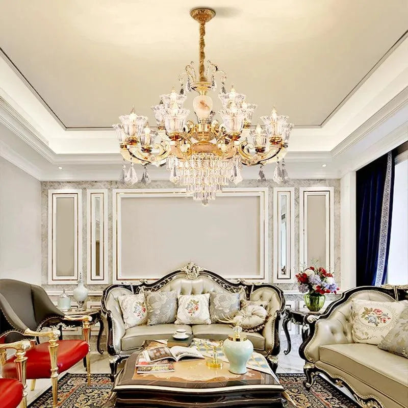 Luxury Gold Crystal Chandelier. - BH Home Store