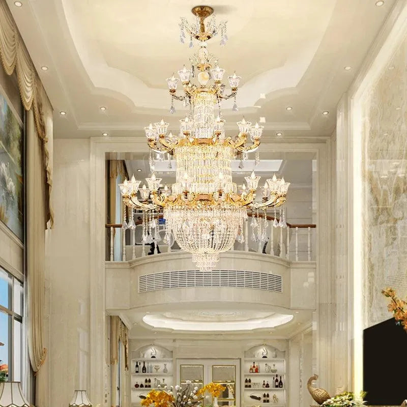 Luxury Gold Crystal Chandelier. - BH Home Store
