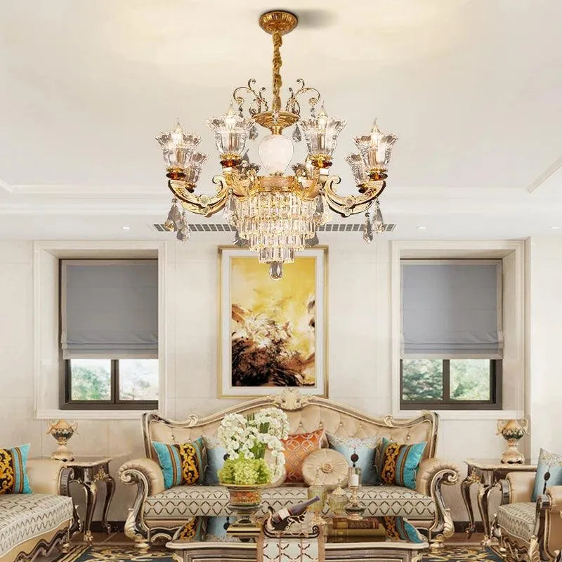 Luxury Gold Crystal Chandelier. - BH Home Store