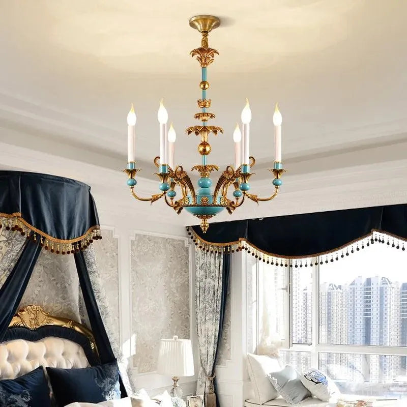 Vintage French Brass Chandelier. - BH Home Store