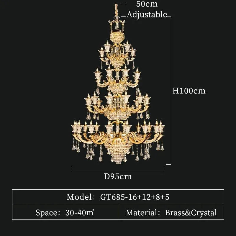 Full Copper Crystal Chandelier. - BH Home Store