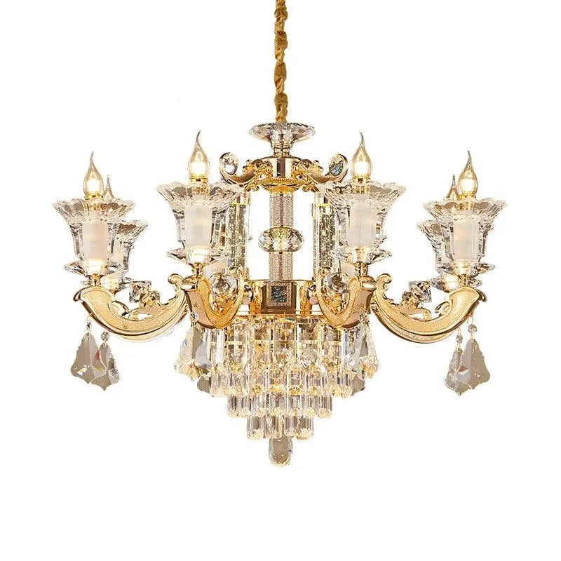 Full Copper Crystal Chandelier. - BH Home Store