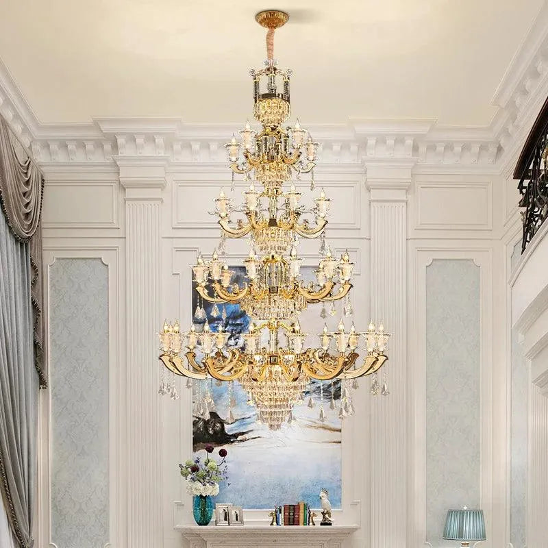 Full Copper Crystal Chandelier. - BH Home Store