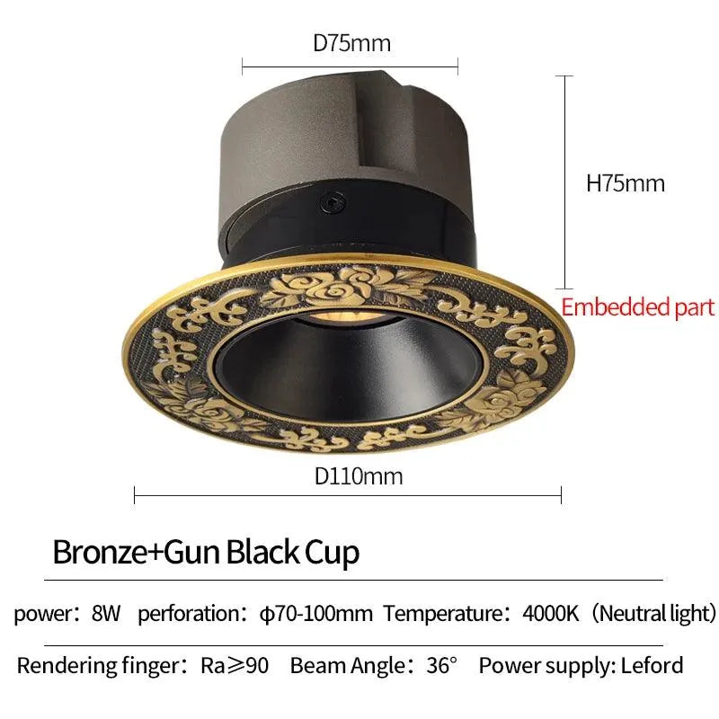 Europe Royal Brass Led Spotlights: Illuminating Elegance in Every Beam - BH Home Store