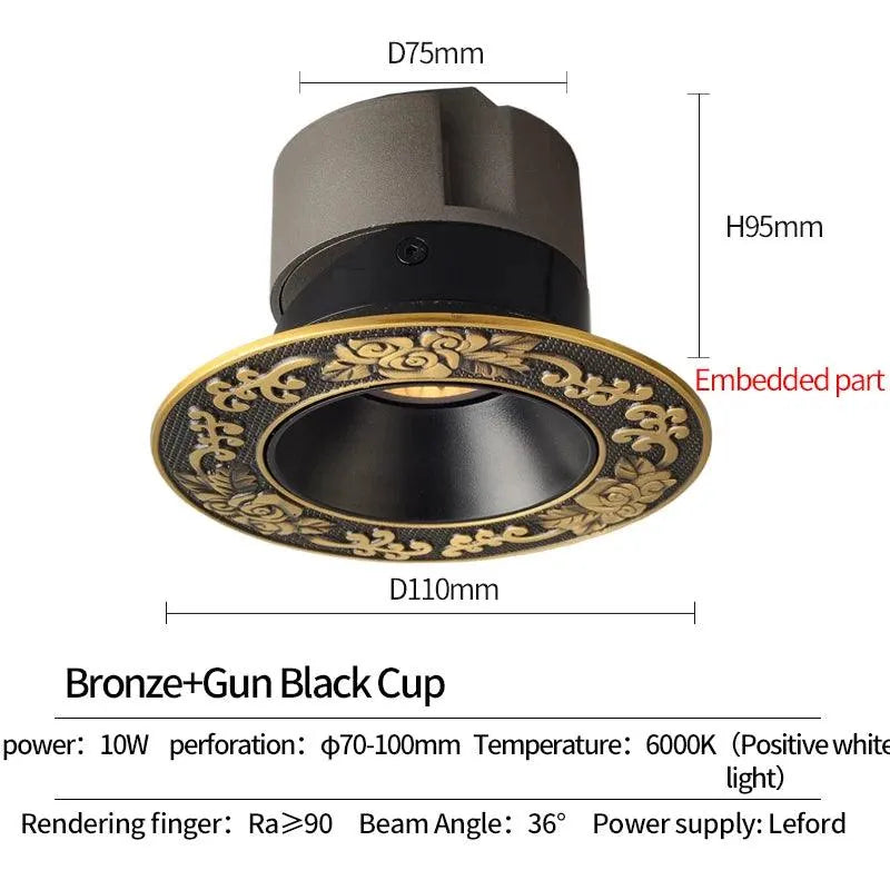 Europe Royal Brass Led Spotlights: Illuminating Elegance in Every Beam - BH Home Store