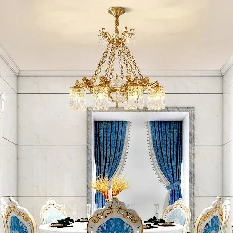 European Brass Angel Chandelier. - BH Home Store