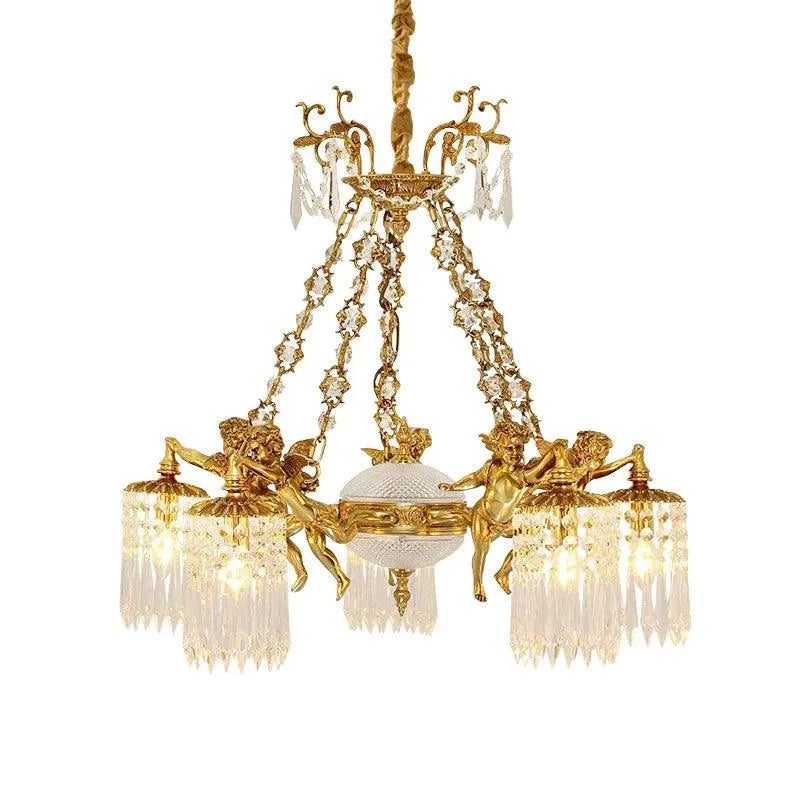 European Brass Angel Chandelier. - BH Home Store