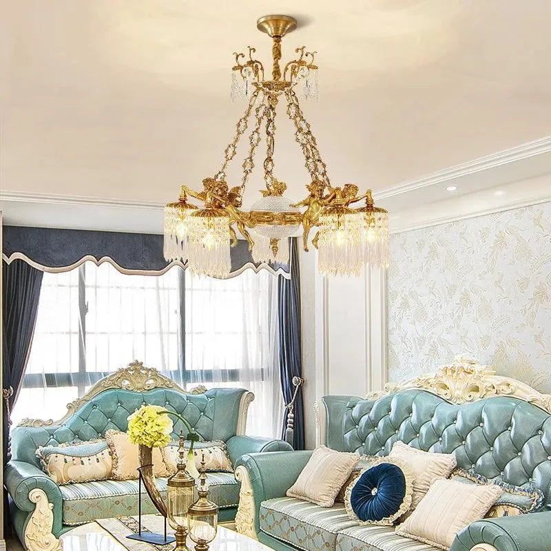 European Brass Angel Chandelier. - BH Home Store