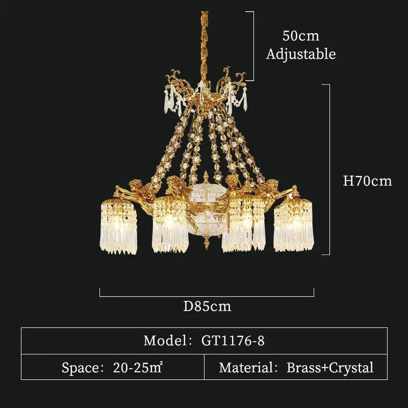 European Brass Angel Chandelier. - BH Home Store