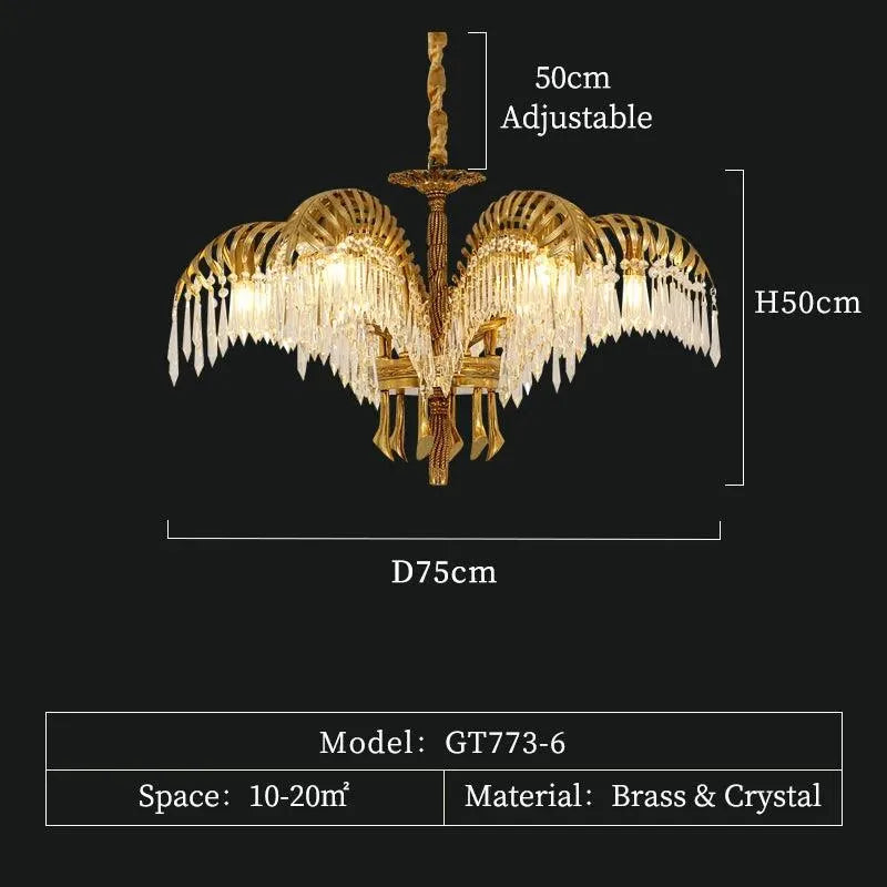 European Rococo Brass Pendant Lights: French Baroque Elegance for Luxurious Living. - BH Home Store