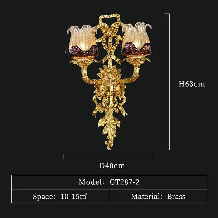 Classical Art Porcelain Chandelier. - 2lights W40 H63cm