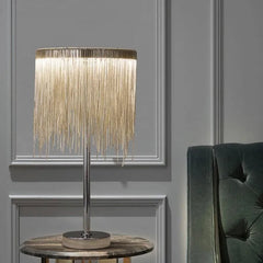 Exquisite Aluminum Chain Tassel Table Lamp..