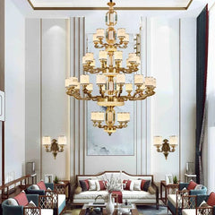 Chinese Style Copper Chandelier.