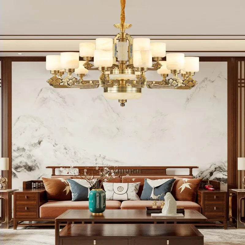 Chinese Style Copper Chandelier. - BH Home Store