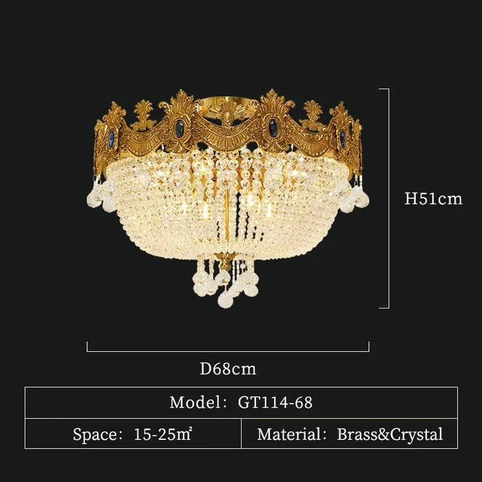 Exquisite luxury golden Ceiling Light. - D68 H51cm