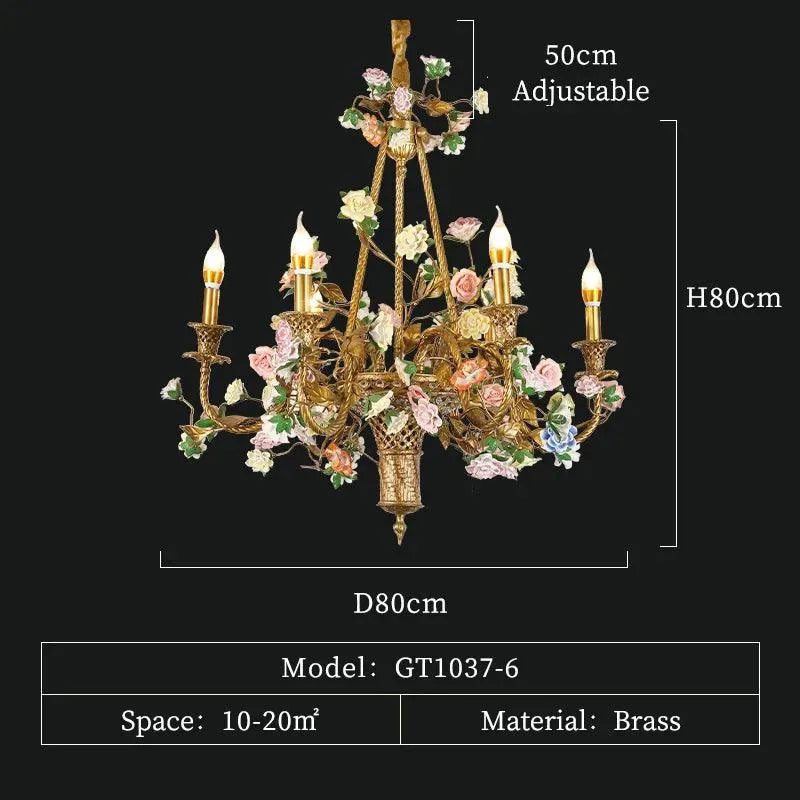 Luxury Ceramic Flower Chandelier - BH Home Store