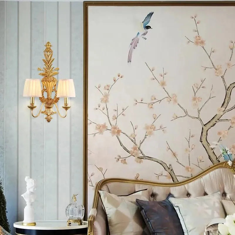 Exquisite French Style Copper Wall Lamp Illuminates Your Noble Interior. - BH Home Store
