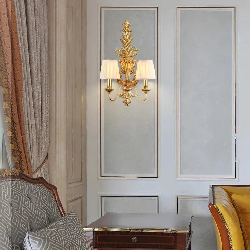 Exquisite French Style Copper Wall Lamp Illuminates Your Noble Interior. - BH Home Store
