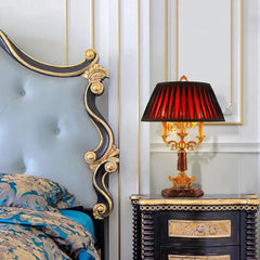 Style Full Copper and Marble Table Lamp.