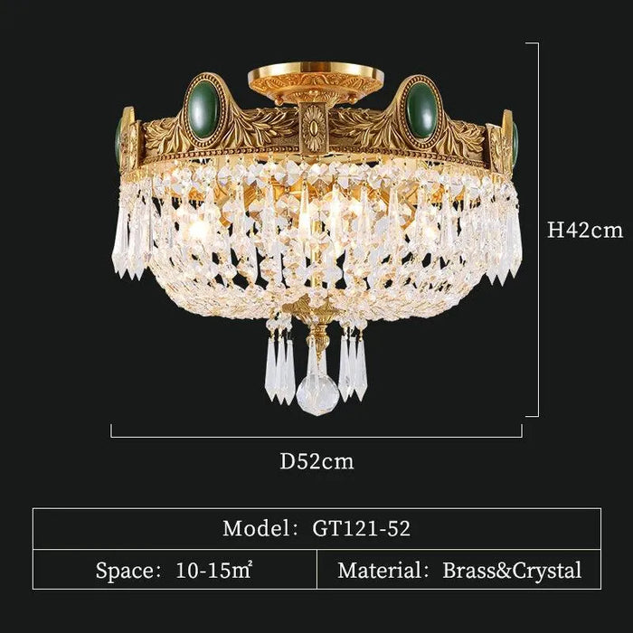 Exquisite Modern Pop Crystal Ceiling Light. - 5lights D52 H42cm