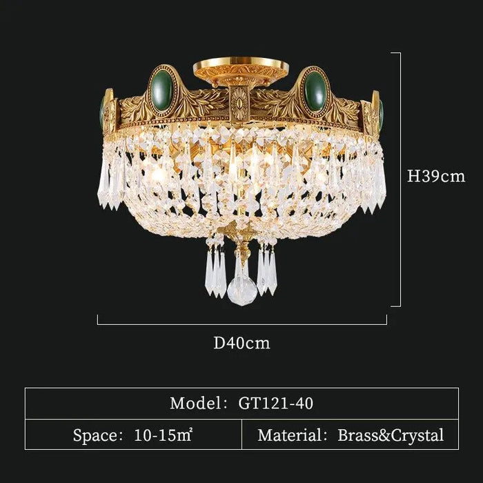 Exquisite Modern Pop Crystal Ceiling Light. - 4lights D40 H39cm