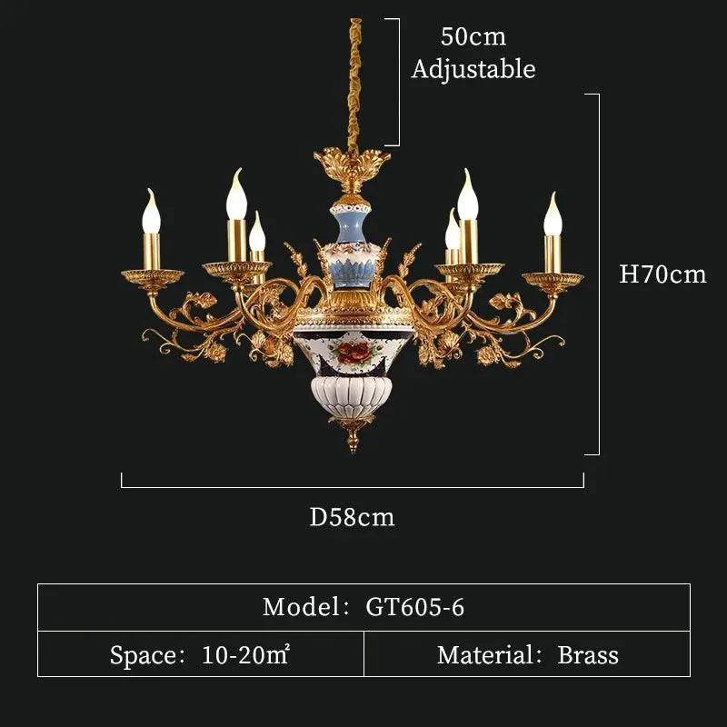 Royal Ceramic French Chandelier. - BH Home Store