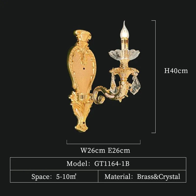Grand European Ambiance: Light Luxury Crystal Copper Pendant for French Villas - BH Home Store