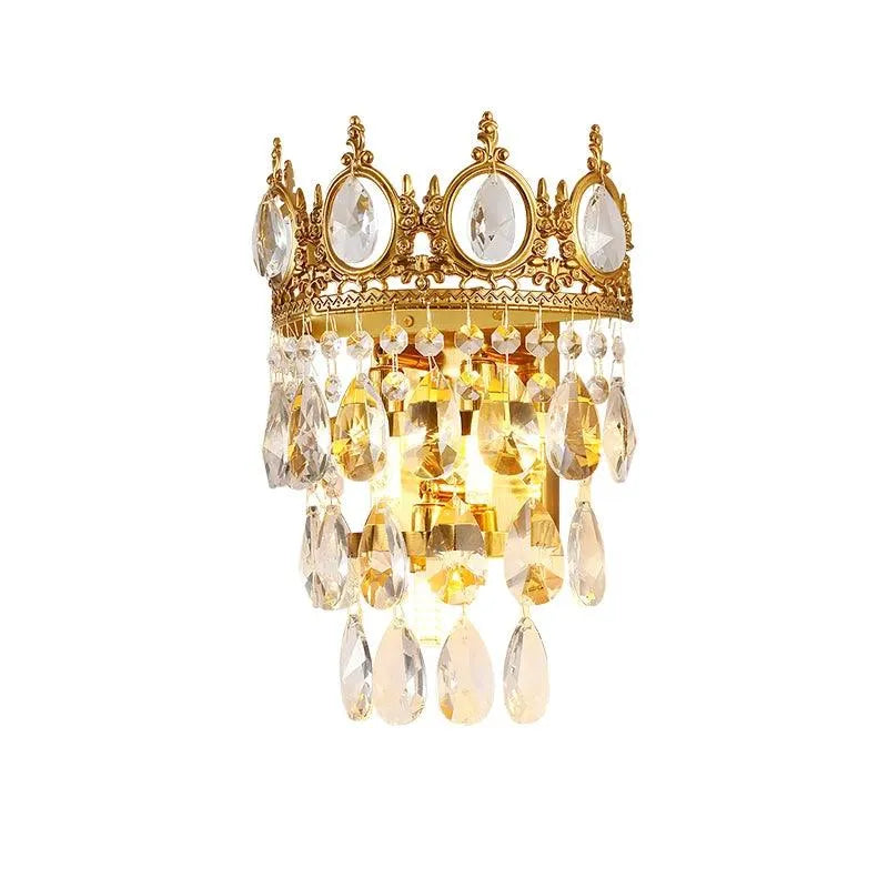 Grand European Brass Crystal LED Lamp, Full Copper Luxury French Bedroom Decoration. - BH Home Store