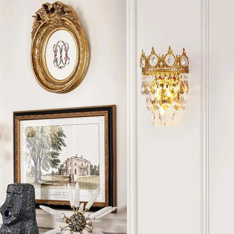 Grand European Brass Crystal LED Lamp, Full Copper Luxury French Bedroom Decoration. - BH Home Store