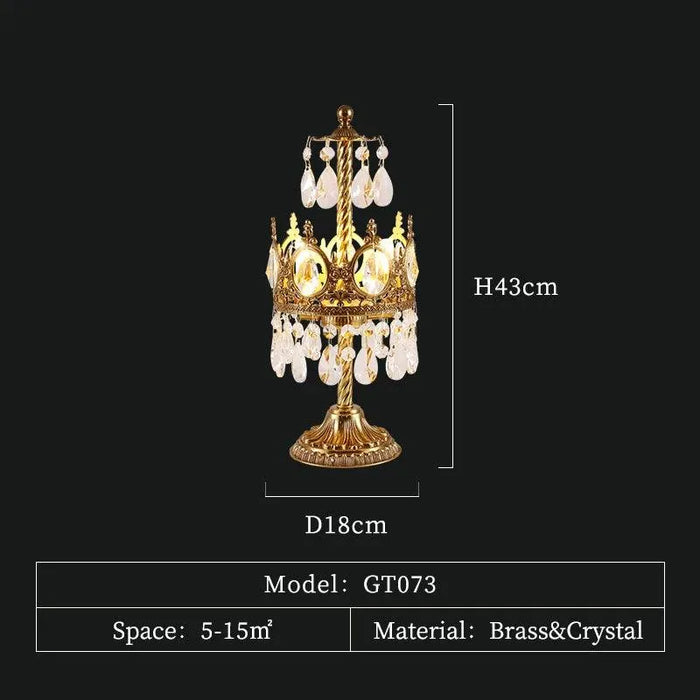 European Crystal Light Table Lamps. - D18 H43cm