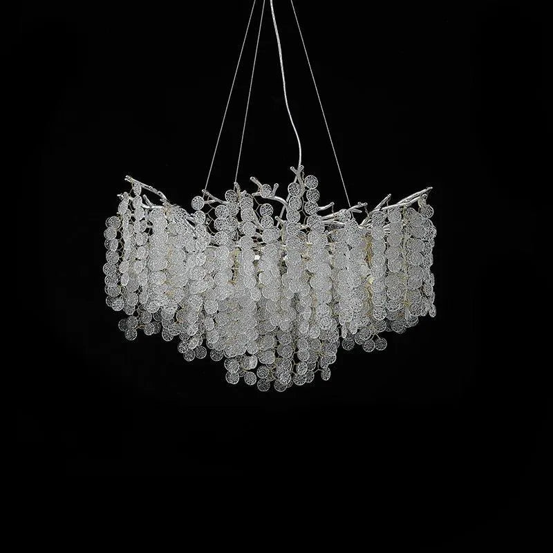 Aluminum Crystal Design Chandelier. - BH Home Store