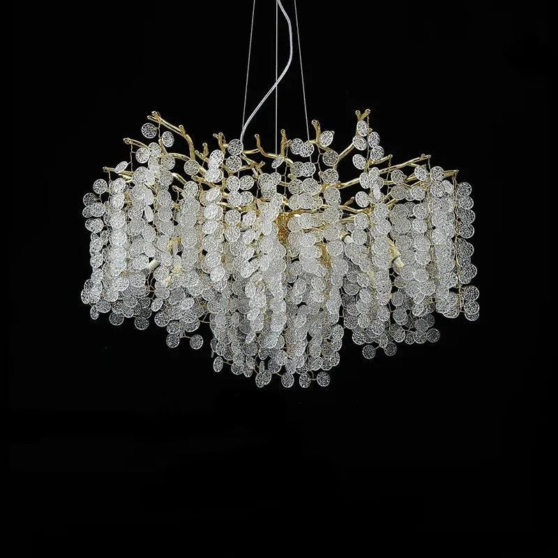 Aluminum Crystal Design Chandelier. - BH Home Store