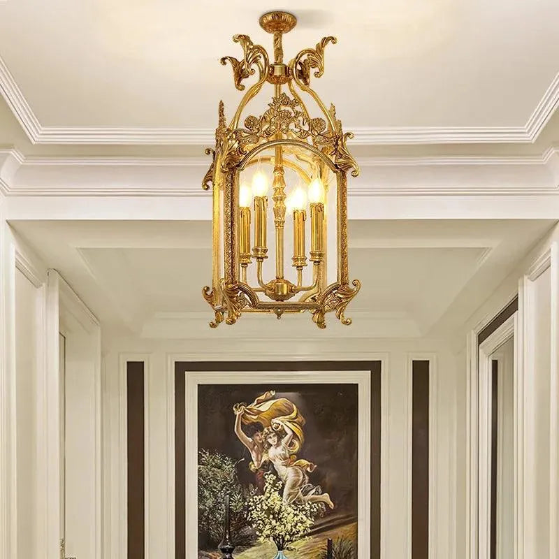 Copper French Antique Chandelier.