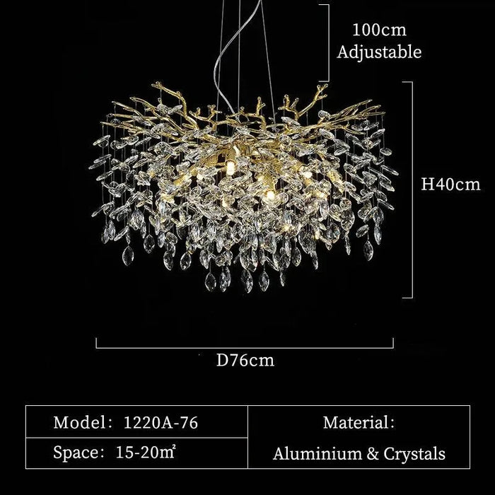 Creative Circular Pendant Lights. - D76 H40cm / Golden