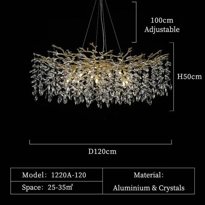 Creative Circular Pendant Lights. - D120 H50cm / Golden
