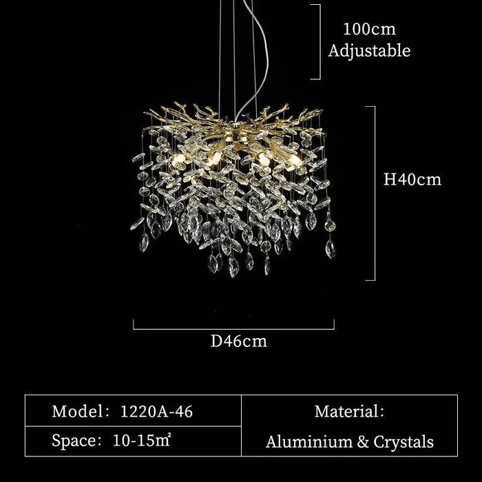Creative Circular Pendant Lights. - D46 H40cm / Golden