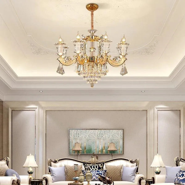 Majestic Copper Crystal Chandelier. - BH Home Store
