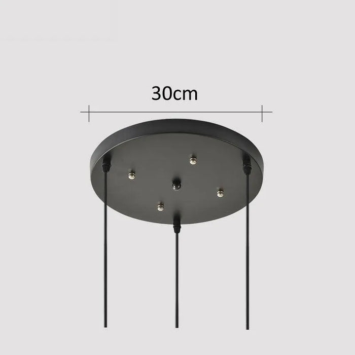 Innovative Industrial LED Pendant. - Round Plate 3 Holes