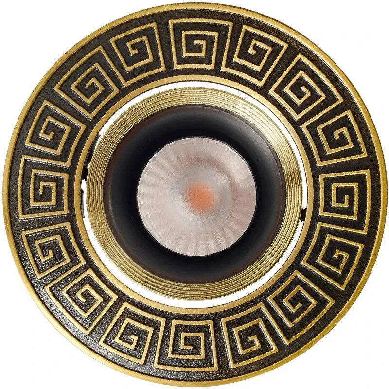 Led Downlight Brass Panel Light.