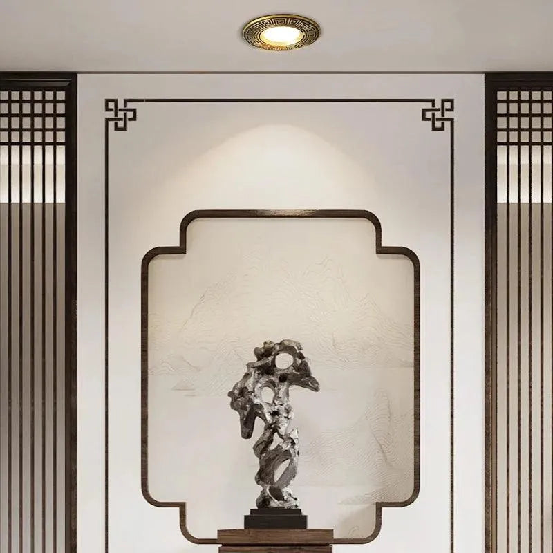 Led Downlight Brass Panel Light: Illuminating Spaces with Regal Grace - BH Home Store