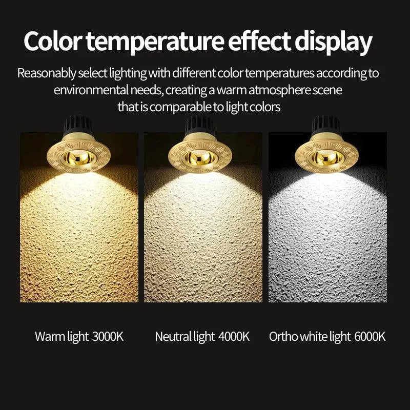 Led Downlight Brass Panel Light: Illuminating Spaces with Regal Grace - BH Home Store