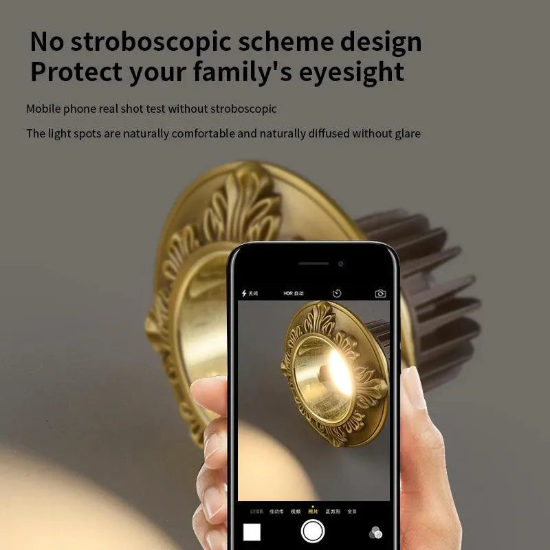 Led Downlight Indoor Brass Ceiling Lamp: A Beacon of Noble Illumination - BH Home Store