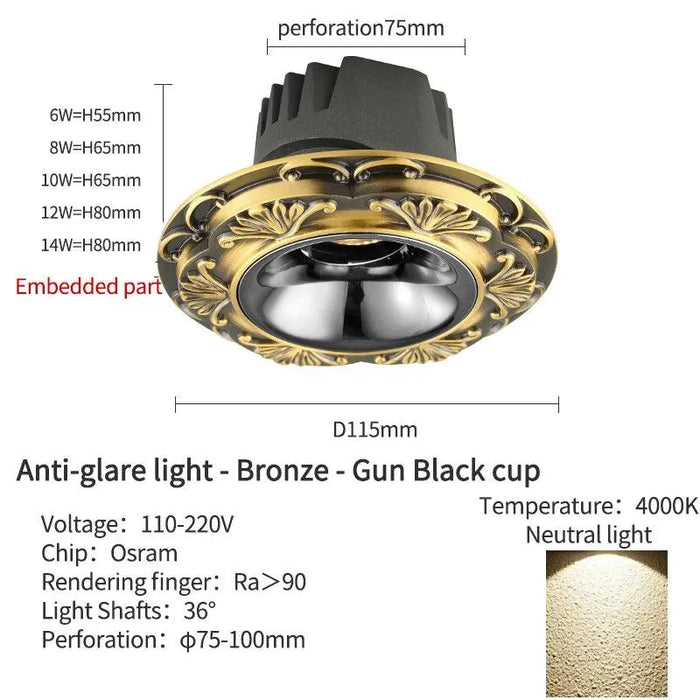 Led Downlight Led Spotlight. - Spotlights B / 4000K Natural Light / 6W