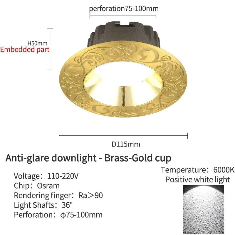 Led Embedded Downlight: A Testament to Royal Craftsmanship and Luminous Splendor - BH Home Store