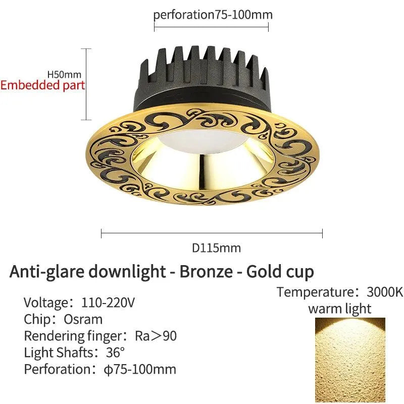 Led Embedded Downlight: A Testament to Royal Craftsmanship and Luminous Splendor - BH Home Store