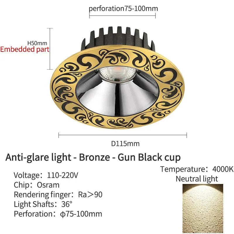 Led Embedded Downlight: A Testament to Royal Craftsmanship and Luminous Splendor - BH Home Store