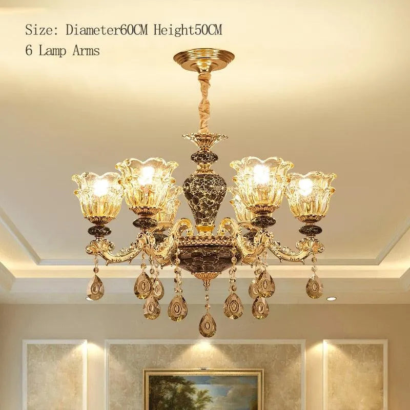 Luxurious Ambiance Defined: French Crystal Chandelier for Minimalist Villa Opulence. - BH Home Store