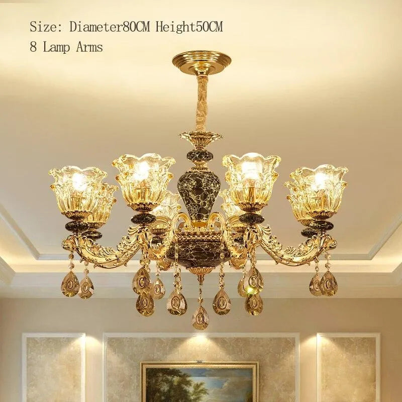 Luxurious Ambiance Defined: French Crystal Chandelier for Minimalist Villa Opulence. - BH Home Store
