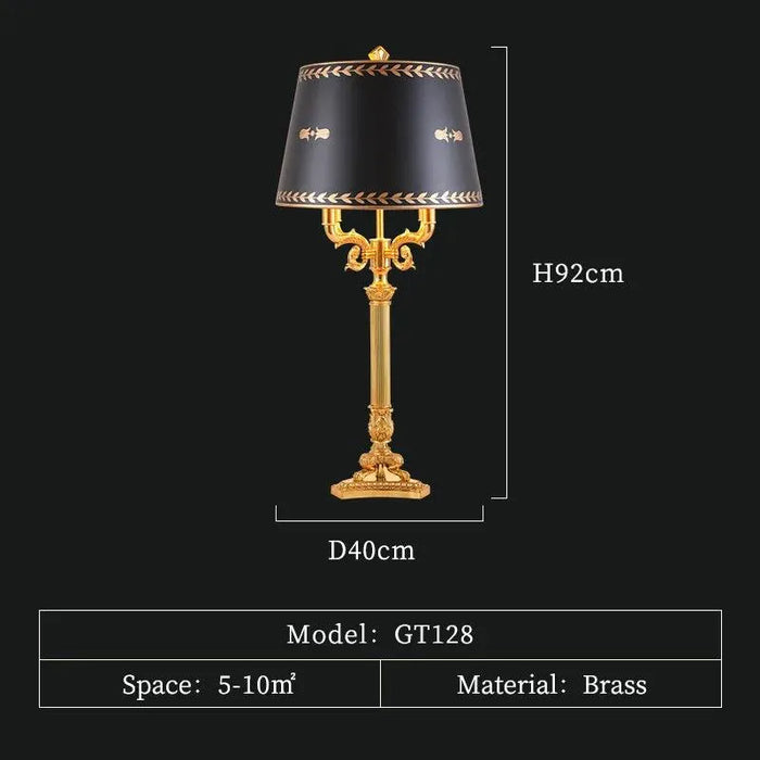 Luxurious European-Inspired Bedside Lamp. - D40 H92cm